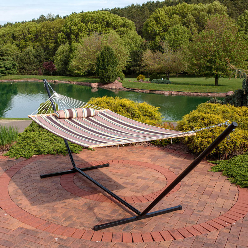 Arlmont & Co. Double Spreader Bar Hammock with Stand & Reviews Wayfair